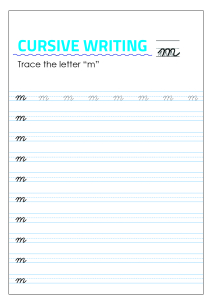 Letter m - Lowercase Cursive Writing