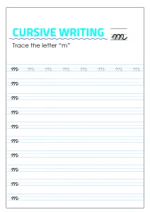 Letter m - Lowercase Cursive Writing