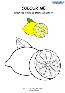 Colour Me Lemon Coloring Pages
