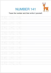 Number Tracing and Writing - 141