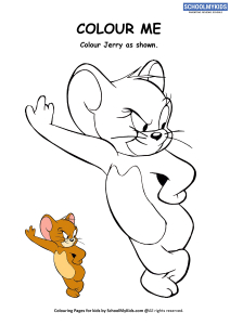 Colour Me - Tom and Jerry Cartoon Coloring Pages