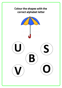 U for Umbrella - Practice Beginning Letter
