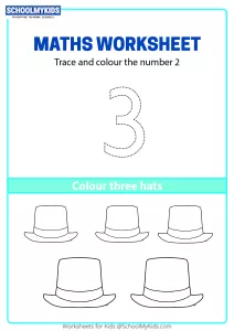 Trace, Count and Color Number 3