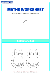 Trace, Count and Color Number 1