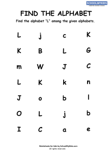 Find the Letter L - Find Alphabets