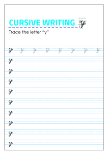 Letter y - Lowercase Cursive Writing