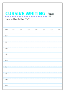 Letter v - Lowercase Cursive Writing