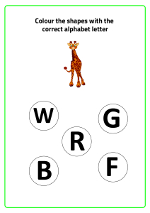G for Giraffe - Practice Beginning Letter