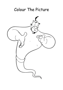 Genie from Aladdin Coloring Pages