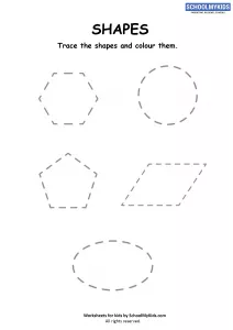 2D Shapes Tracing and Coloring