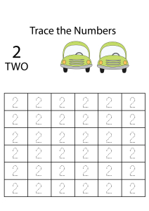 number tracing 2 count and trace the numbers worksheets for kindergarten first grade math worksheets schoolmykids com