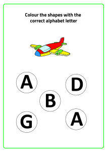 A for Aeroplane - Practice Beginning Letter