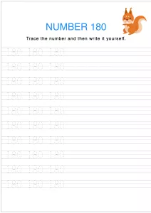 Number Tracing and Writing - 180