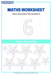 Trace, Count and Color Number 6