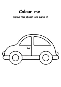 Color Me - Car - Transportation Coloring Pages