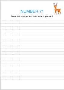 Number Tracing and Writing - 71