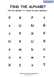 Find the Letter X - Find Alphabets
