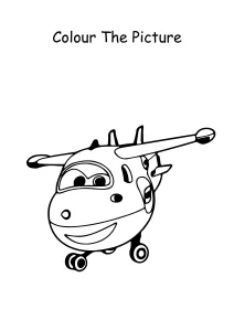 Jett the Plane from Super Wings Coloring Pages