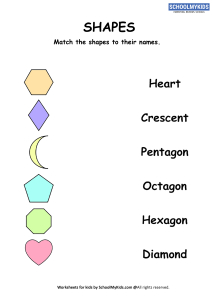 Matching 2d shapes to their names