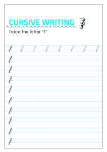 Letter f - Lowercase Cursive Writing