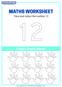 Trace, Count and Color Number 12