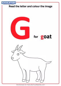 Read Letter G and Color the Goat