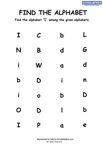 Find the Letter I - Find Alphabets