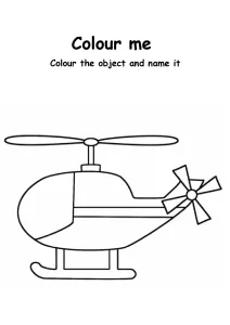 Color Me - Helicopter - Transportation Coloring Pages