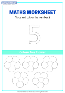 Trace, Count and Color Number 5
