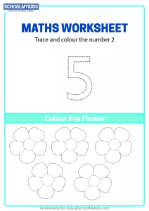 Trace, Count and Color Number 5