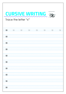 Letter x - Lowercase Cursive Writing