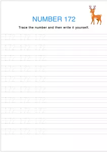 Number Tracing and Writing - 172