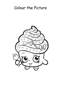 Colour the Picture - Little Cupcake - Coloring Pages