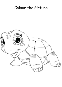 Colour the Picture - Tortoise - Coloring Pages