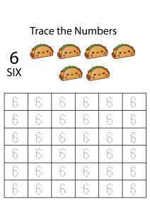 Number Tracing 6 - Count and Trace the Numbers