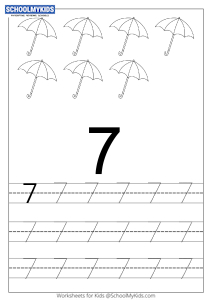 Count and Trace 7 - Number Tracing