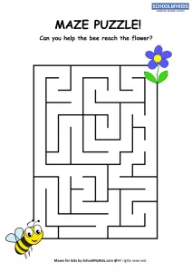 Bee Flower Maze Puzzle