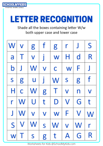 Identify Uppercase and Lowercase Letter W - Letter Recognition