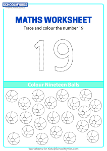 Trace, Count and Color Number 19