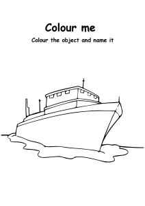 Color the Ship - Transportation Coloring Pages
