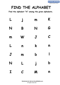 Find the Letter N - Find Alphabets