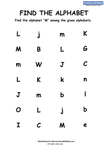 Find the Letter M - Find Alphabets