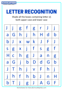 Identify Uppercase and Lowercase Letter J - Letter Recognition