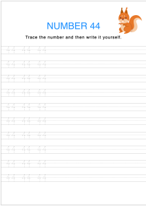 Number Tracing and Writing - 44