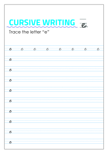 Letter e - Lowercase Cursive Writing
