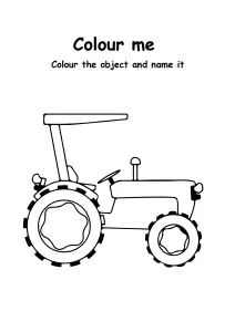 Color Me Tractor - Transportation Coloring Pages