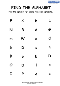 Find the Letter D - Find Alphabets