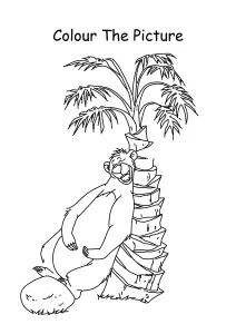 Baloo scratching his back Coloring Pages