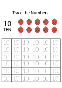Number Tracing 10 - Count and Trace the Numbers