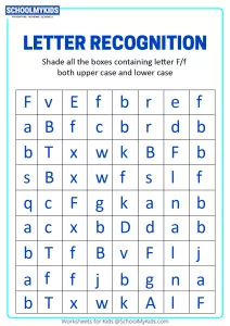 Identify Uppercase and Lowercase Letter F - Letter Recognition